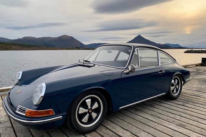 Blå Porsche 912 fra 1962