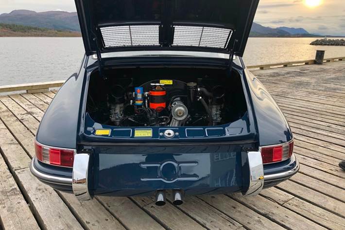 Blå Porsche 912 fra 1962
