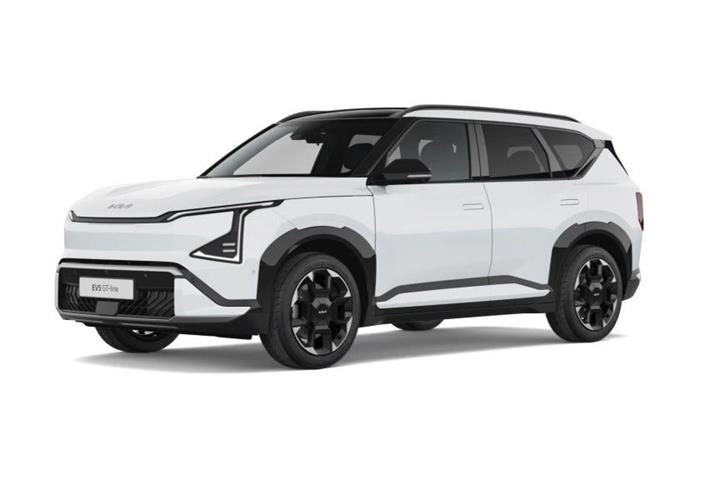 Hvid Kia EV5 fra 2026 set udefra