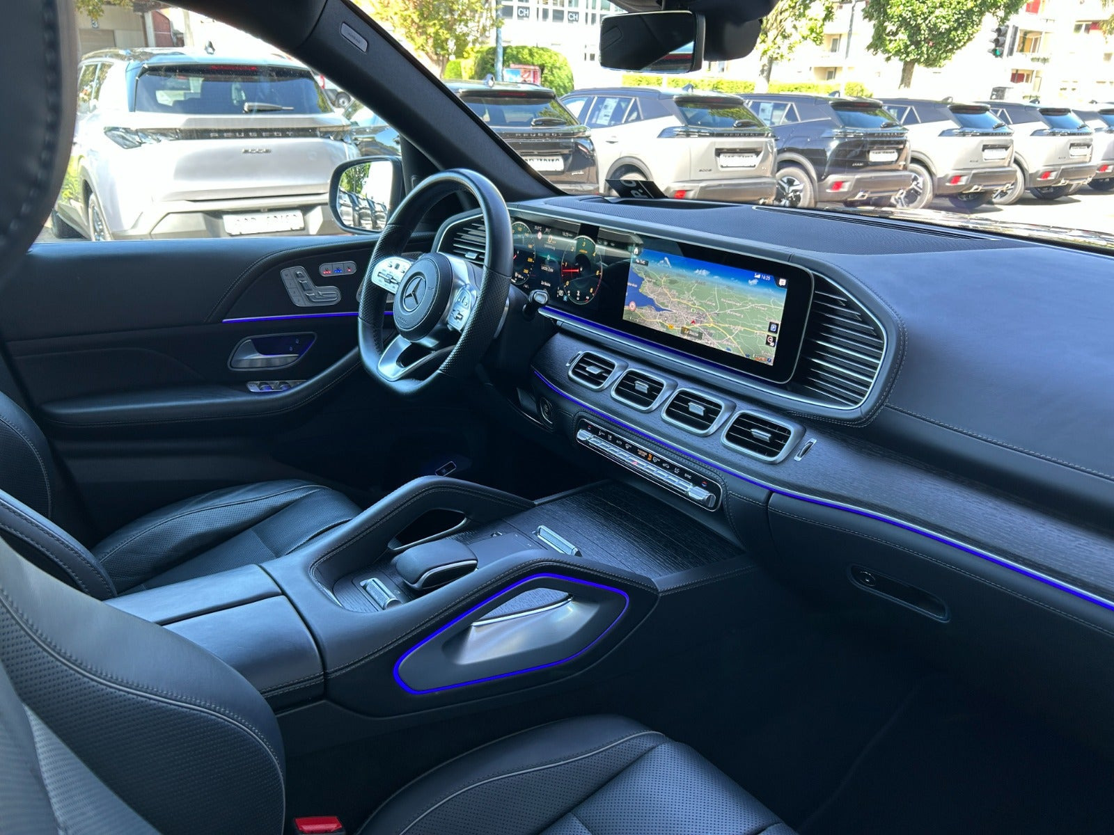 Sort Mercedes GLS400 d fra 2023