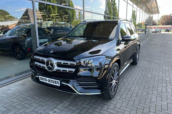 Sort Mercedes GLS400 d fra 2023 set udefra