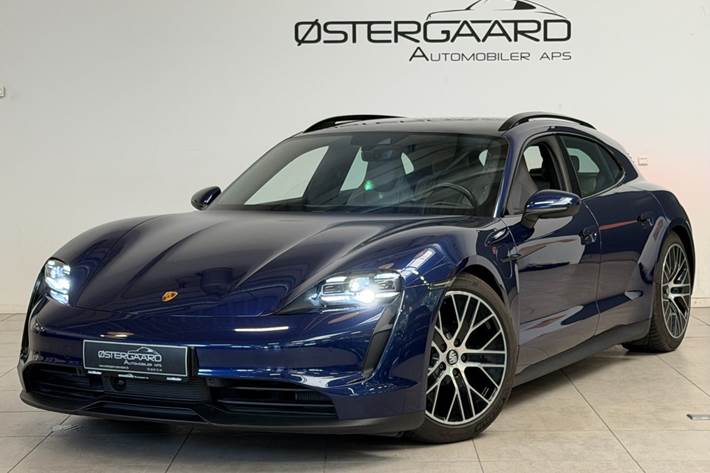 Blå Porsche Taycan 4S fra 2023