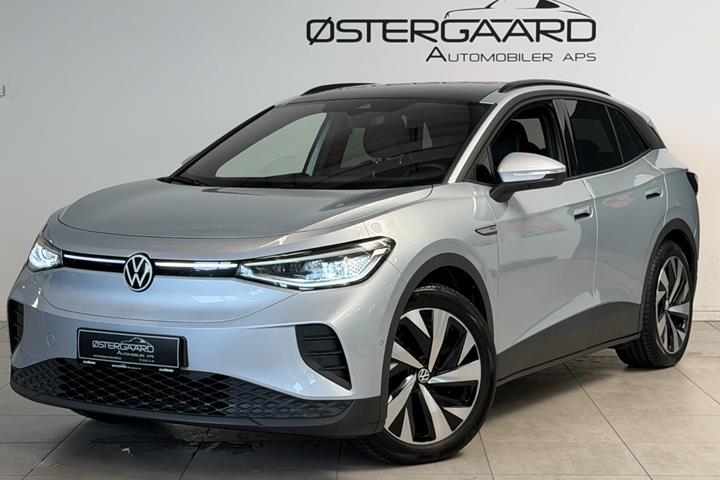 Sølv VW ID.4 fra 2023 set udefra