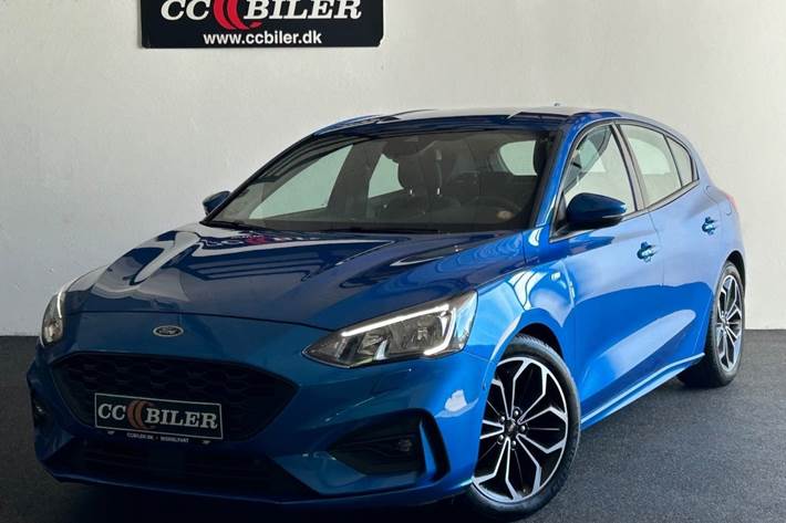 Blå Ford Focus fra 2019