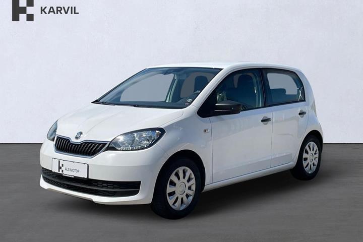 Hvid Skoda Citigo fra 2018 set udefra