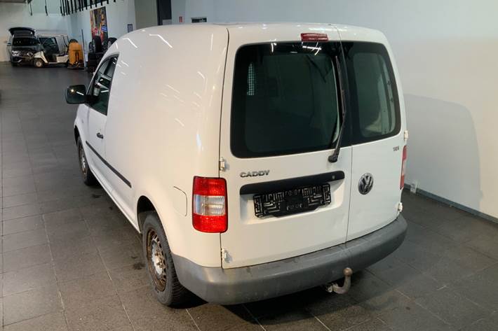 Hvid VW Caddy fra 2009