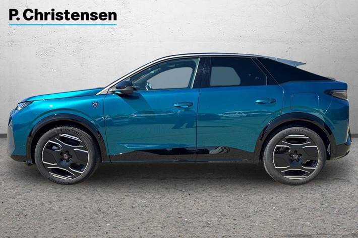 Blå Peugeot e-3008 fra 2024