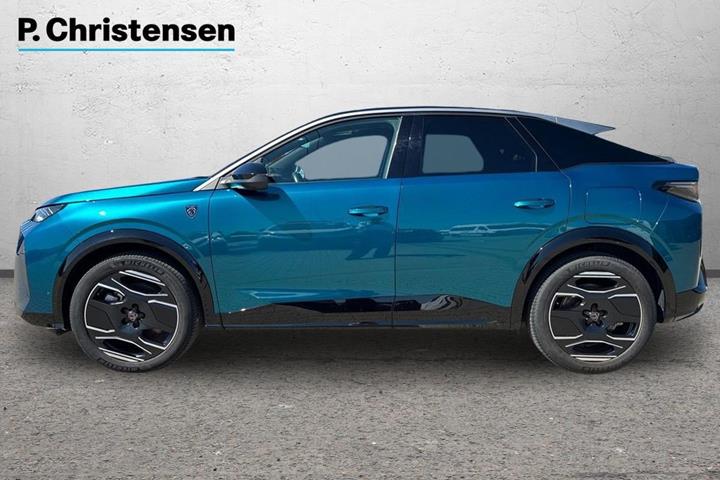 Blå Peugeot e-3008 fra 2024