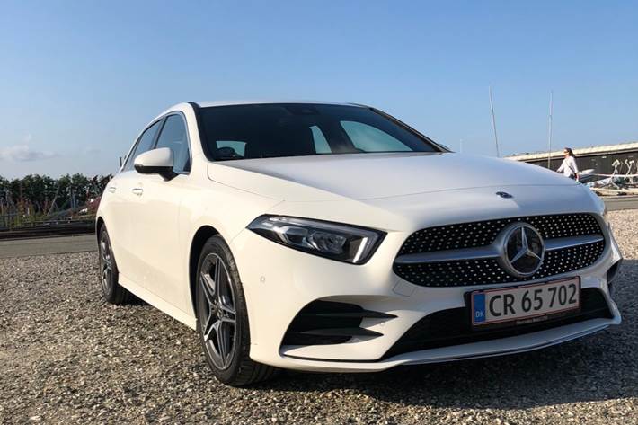 Hvid Mercedes A200 fra 2019