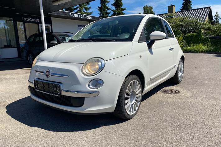Hvid Fiat 500 fra 2008