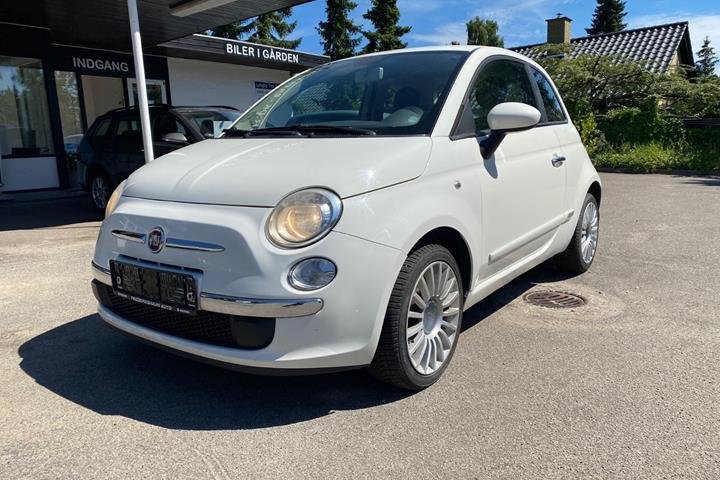 Hvid Fiat 500 fra 2008