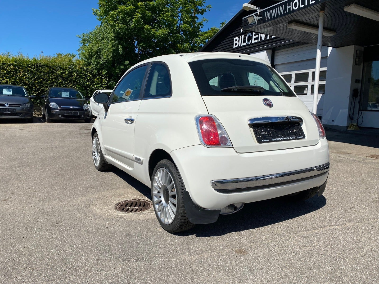 Hvid Fiat 500 fra 2008