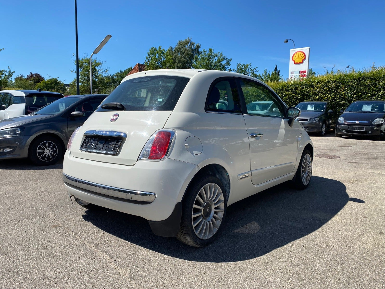 Hvid Fiat 500 fra 2008