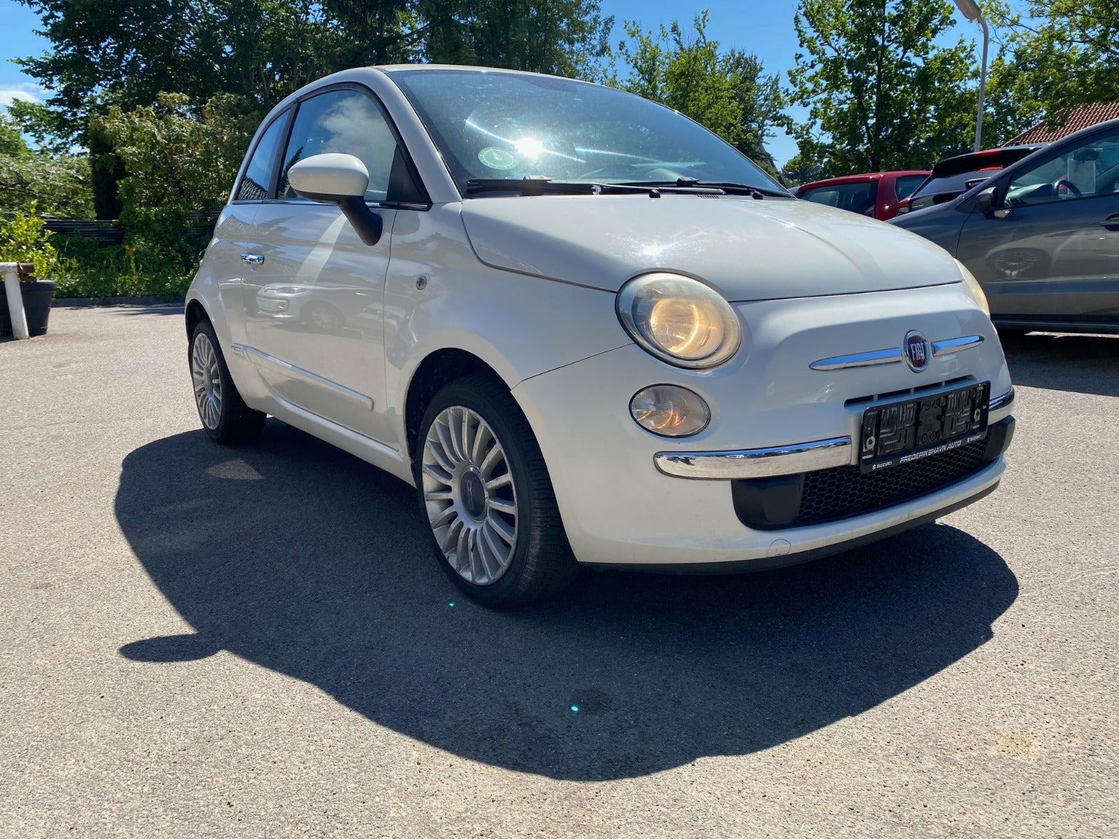 Hvid Fiat 500 fra 2008