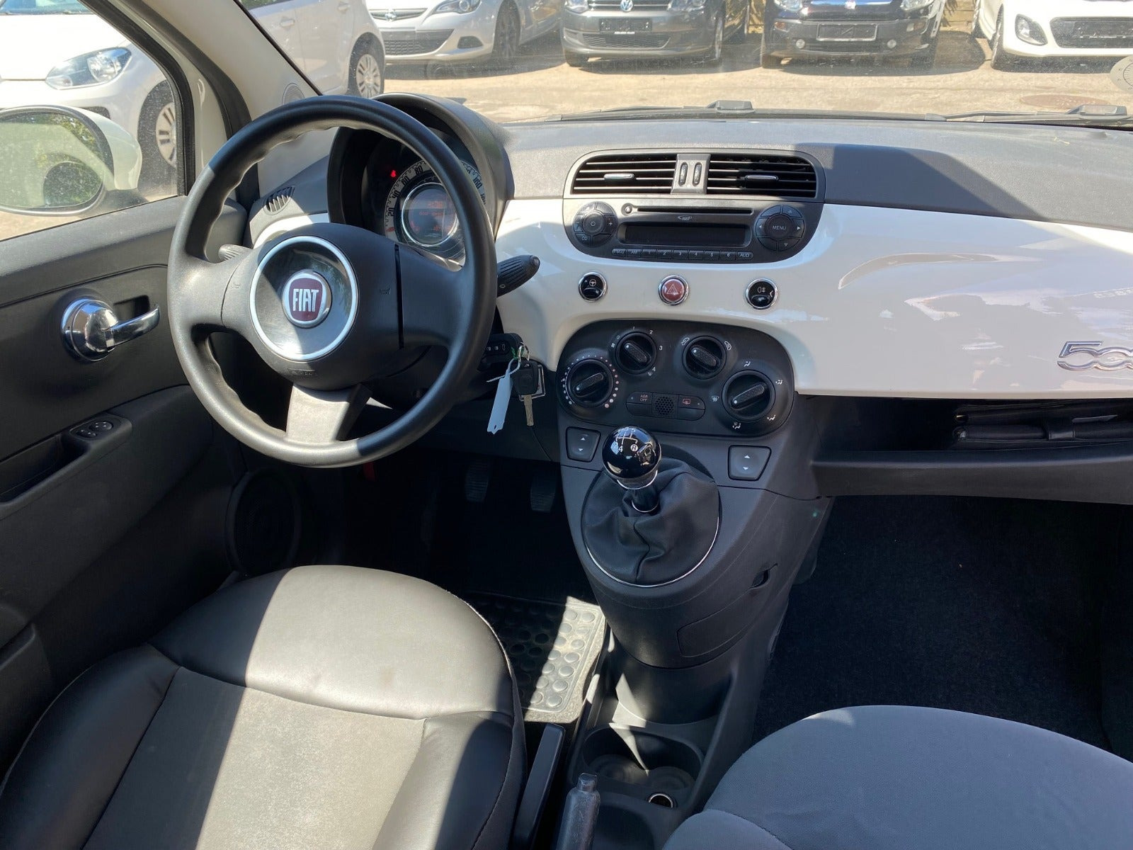 Hvid Fiat 500 fra 2008