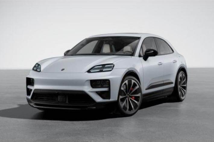 Grå Porsche Macan Turbo fra 2025