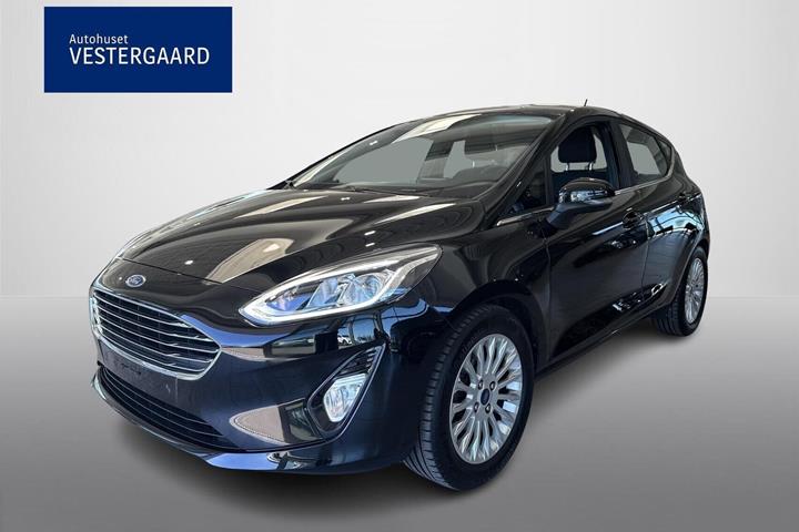 Sort Ford Fiesta fra 2020 set udefra