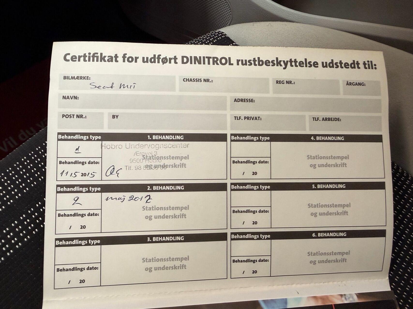 Hvid Seat Mii fra 2015