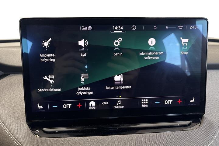 Blå Skoda Enyaq fra 2023