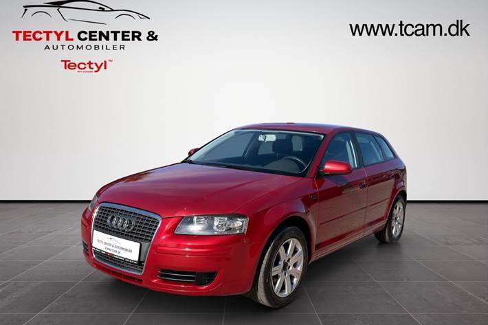 Rød Audi A3 fra 2008