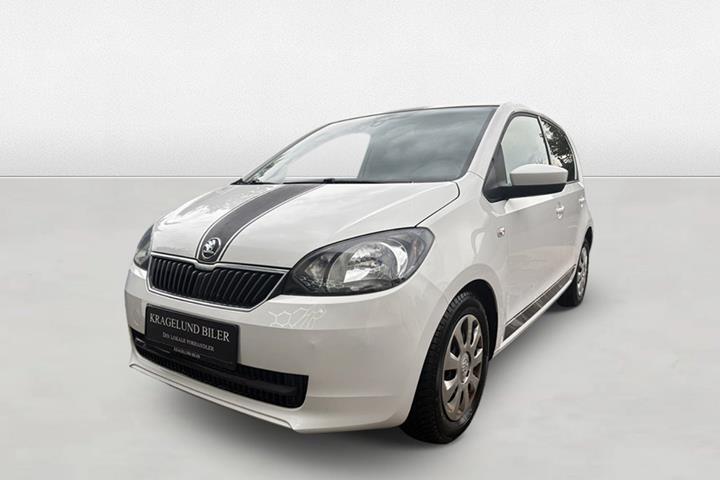 Grøn Skoda Citigo fra 2013 set udefra