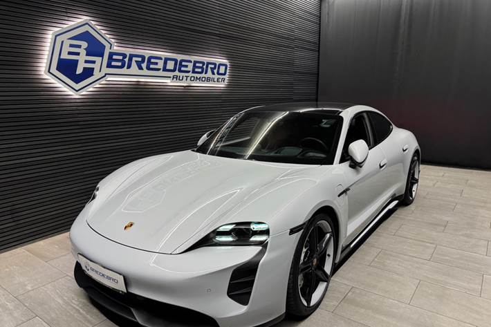 Gul Porsche Taycan 4S fra 2021