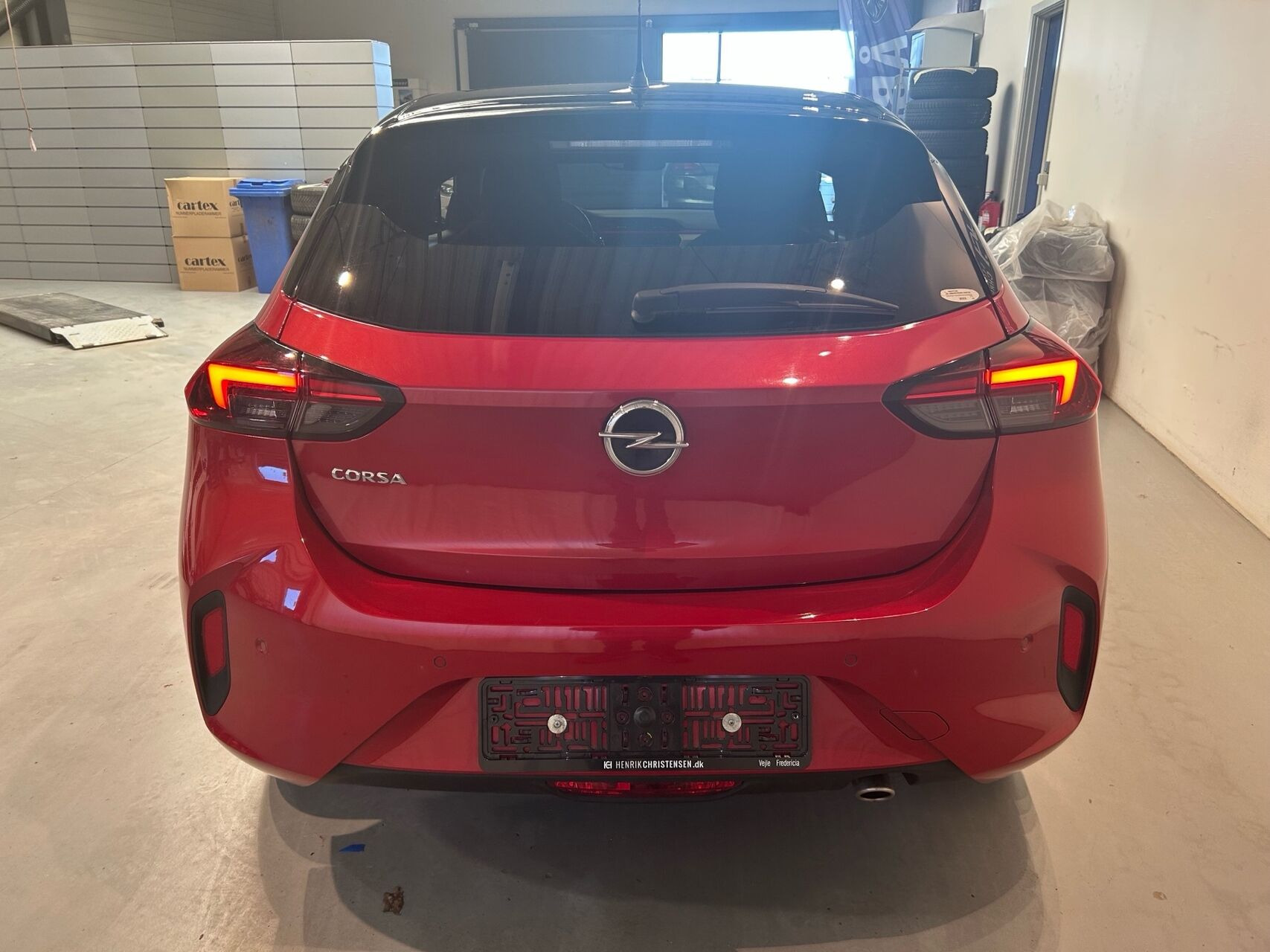 Rød Opel Corsa fra 2020