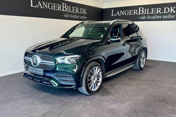 Grøn Mercedes GLE400 d fra 2021