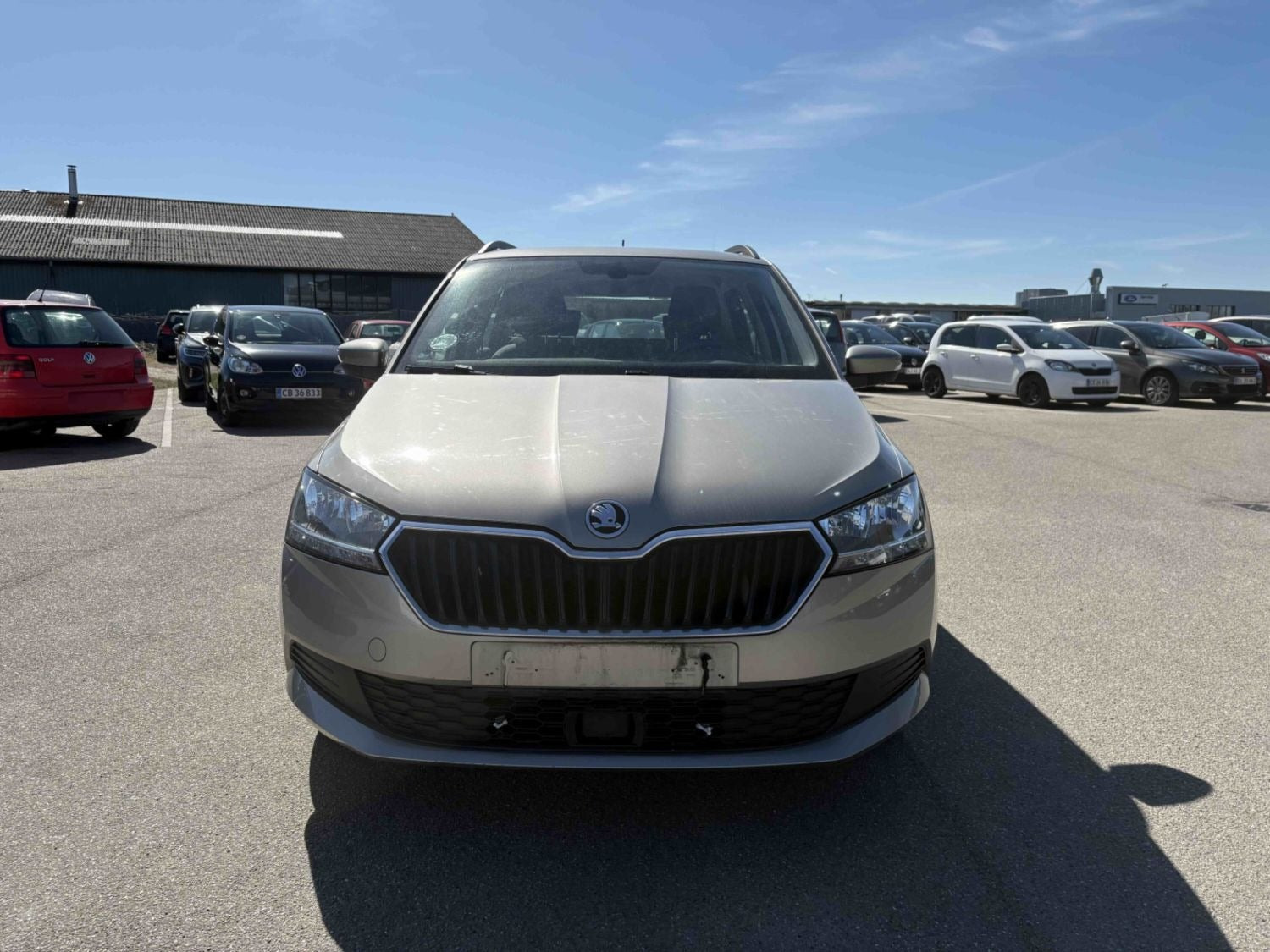 Beige Skoda Fabia fra 2019