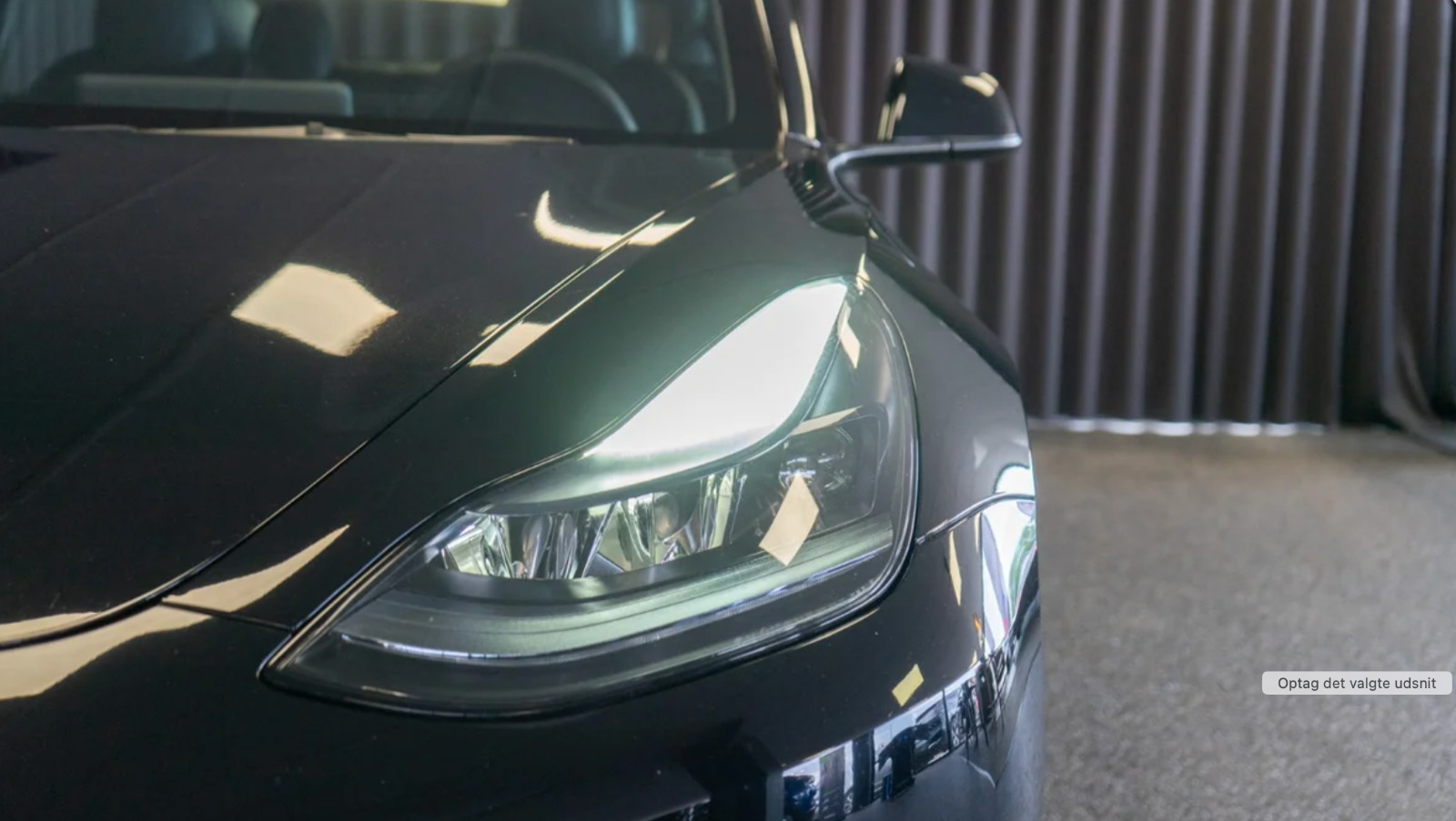 Sort Tesla Model 3 fra 2023