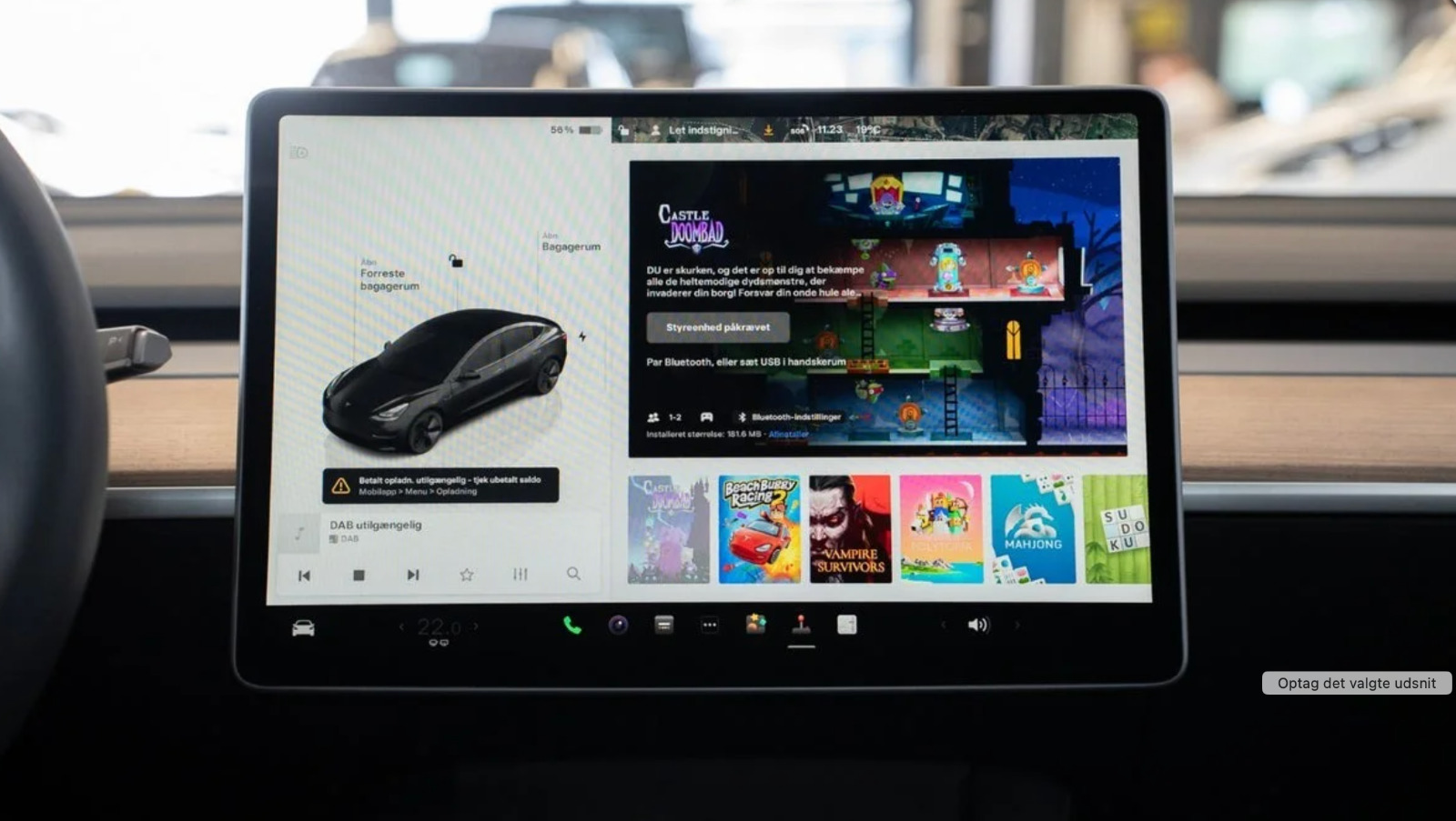Sort Tesla Model 3 fra 2023