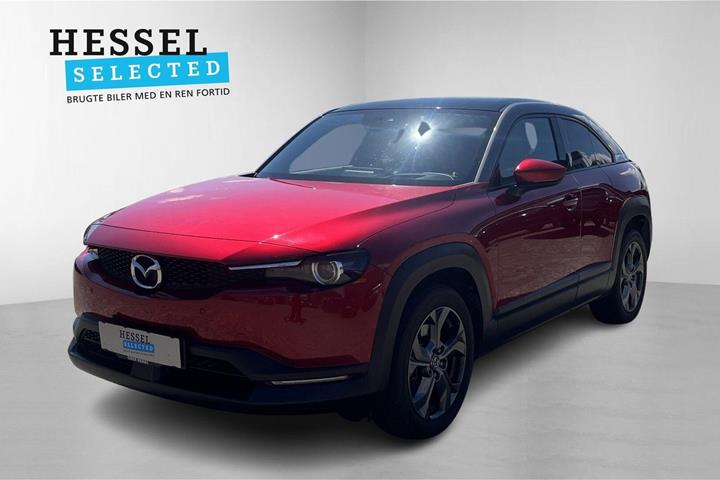 Rød Mazda MX-30 fra 2021 set udefra