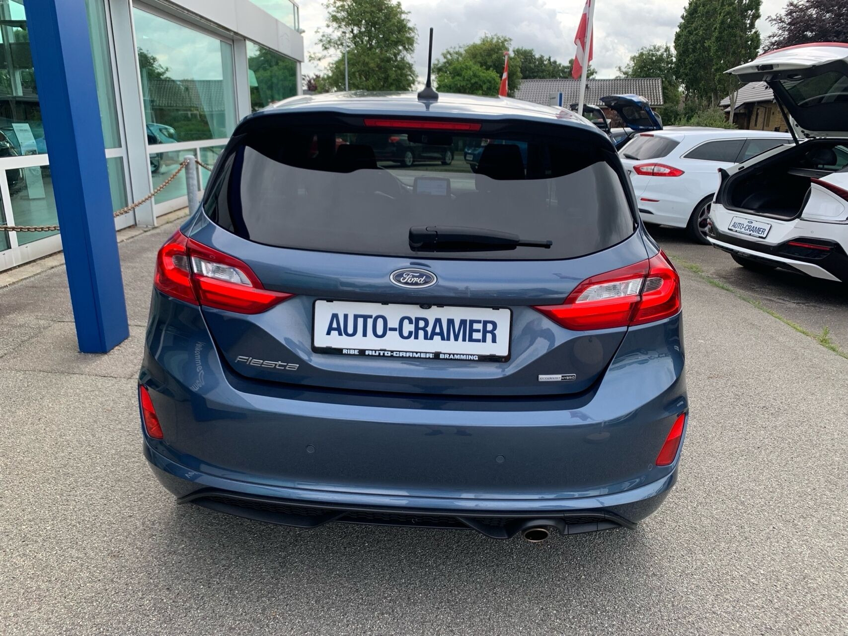 Blå Ford Fiesta fra 2021