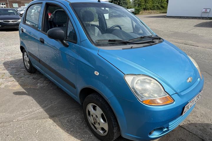 Blå Chevrolet Matiz fra 2008 set udefra
