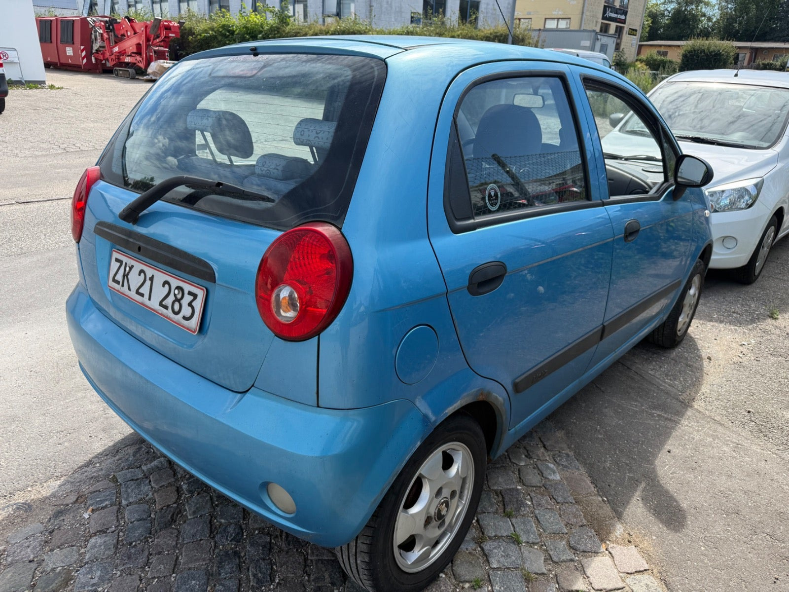 Blå Chevrolet Matiz fra 2008 set udefra