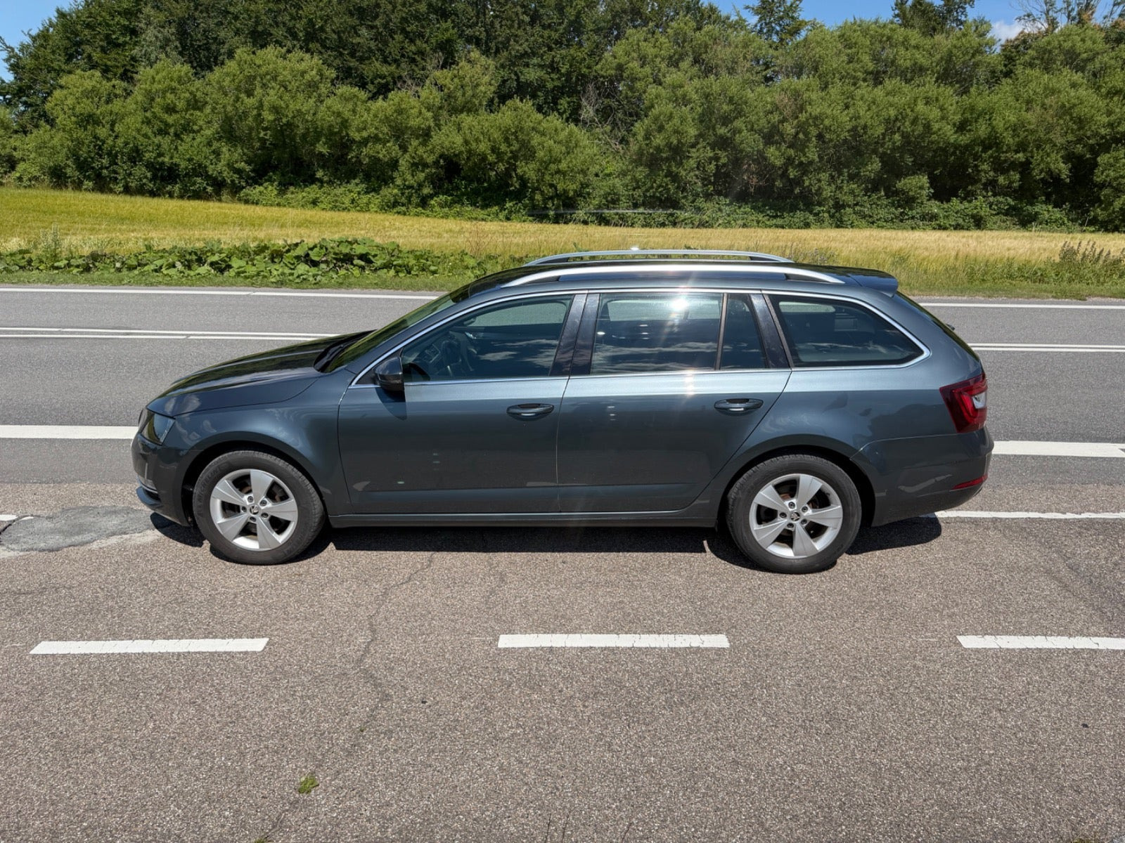 Grå Skoda Octavia fra 2019