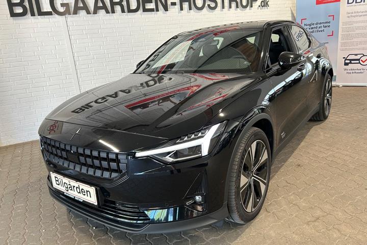 Sort Polestar 2 fra 2023 set udefra
