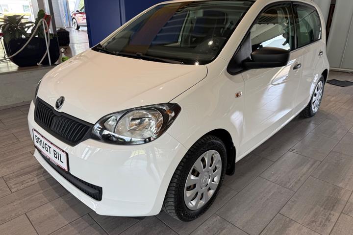 Hvid Skoda Citigo fra 2017 set udefra