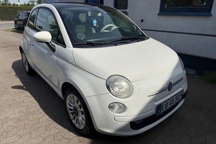 Hvid Fiat 500 fra 2011