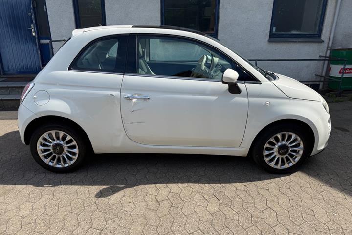 Hvid Fiat 500 fra 2011