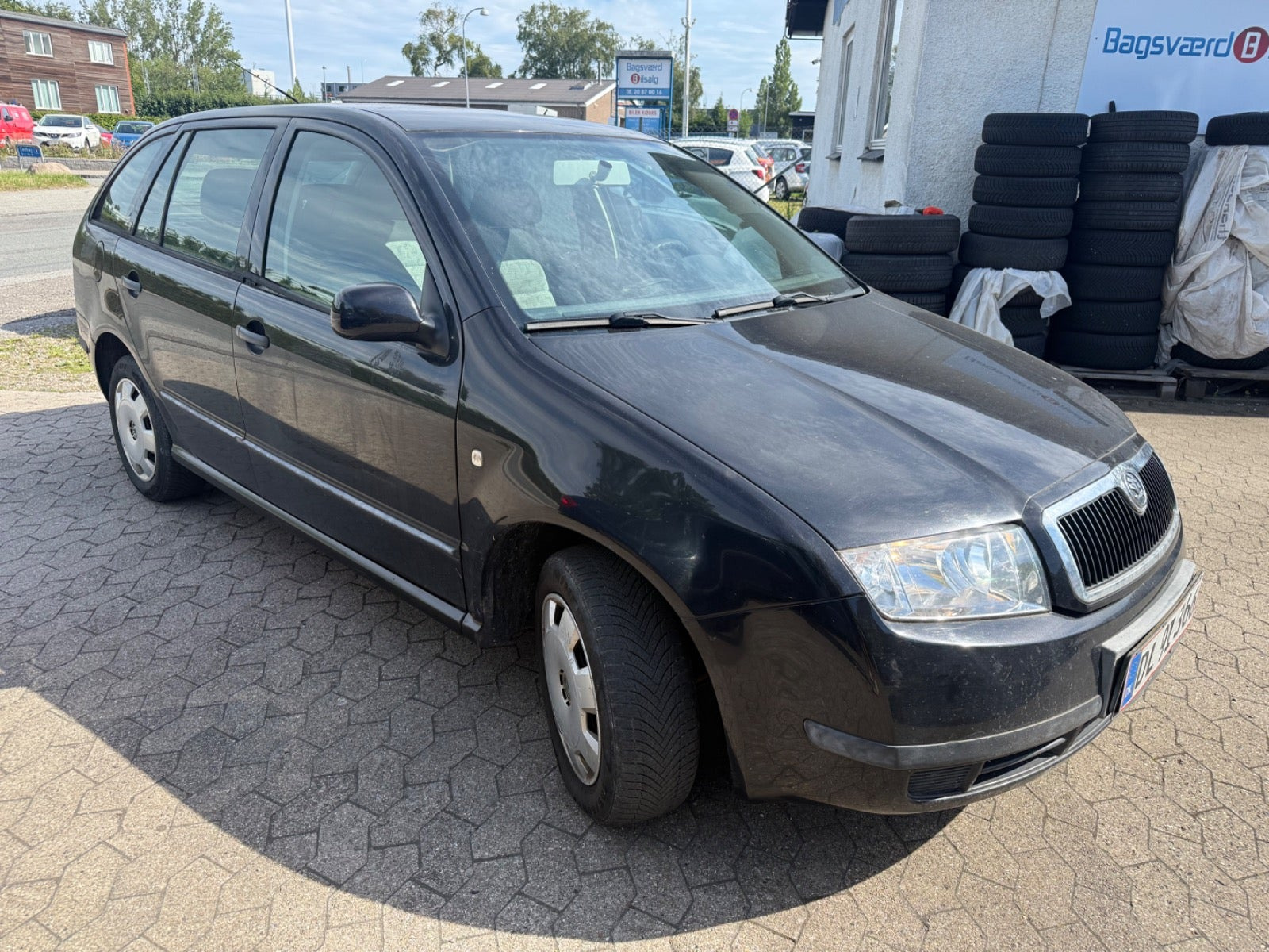 Sort Skoda Fabia fra 2003