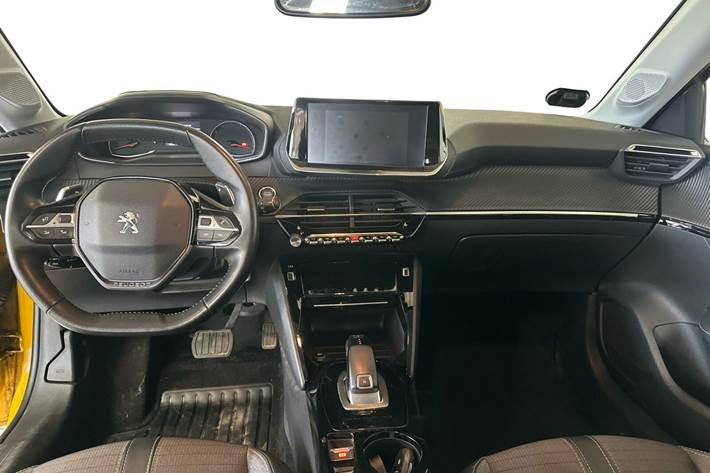 Gul Peugeot 208 fra 2021