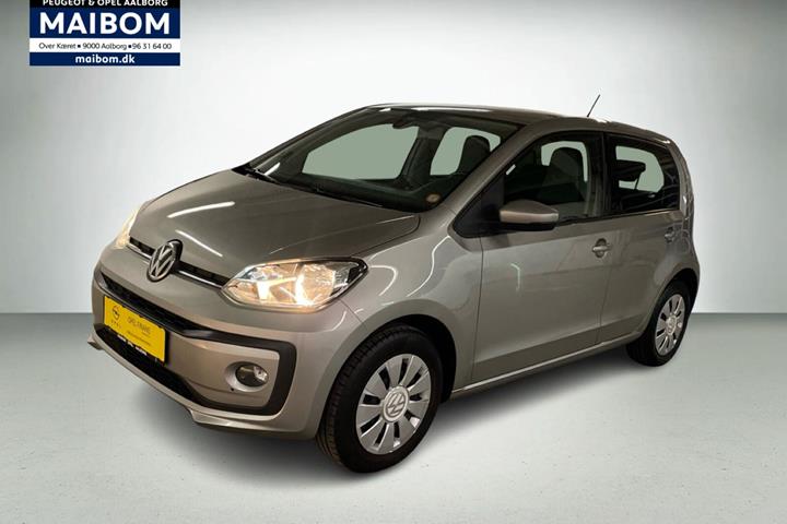 Sølv VW UP! fra 2018 set udefra