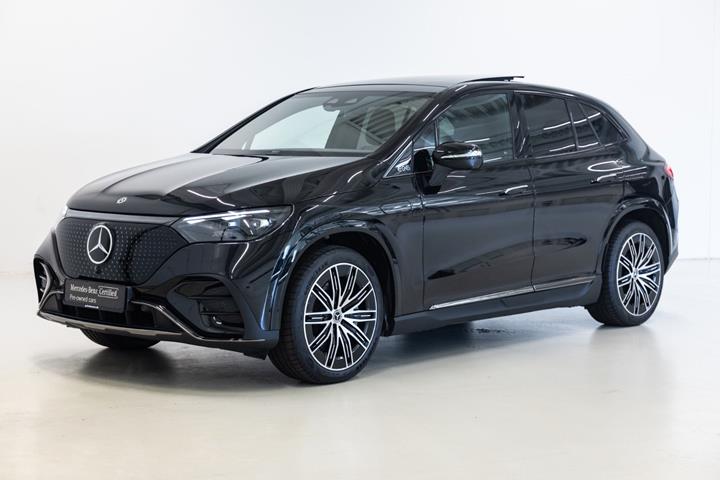 Sort Mercedes EQE350 SUV fra 2026 set udefra