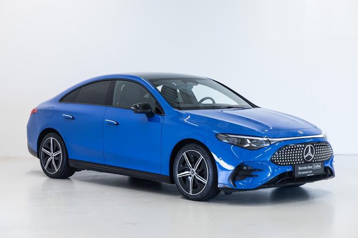 Blå Mercedes CLA350 fra 2025