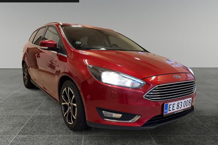 Rød Ford Focus fra 2017