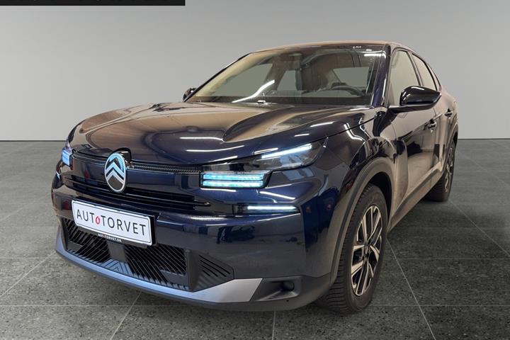 Blå Citroën ë-C4 fra 2025 set udefra