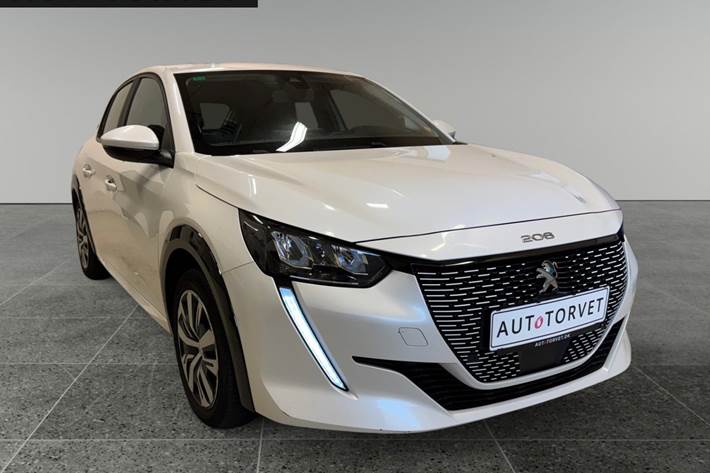 Hvid Peugeot e-208 fra 2021