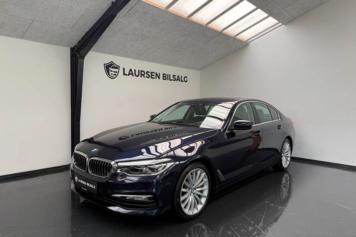Blå BMW 530d fra 2017