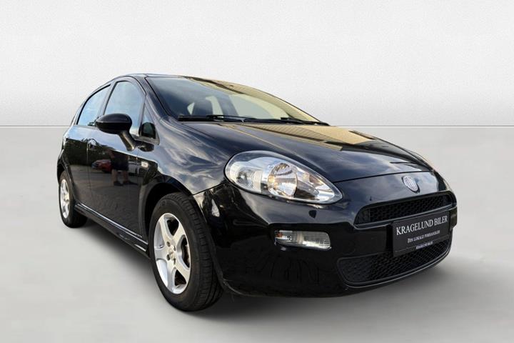 Grøn Fiat Punto fra 2014 set udefra
